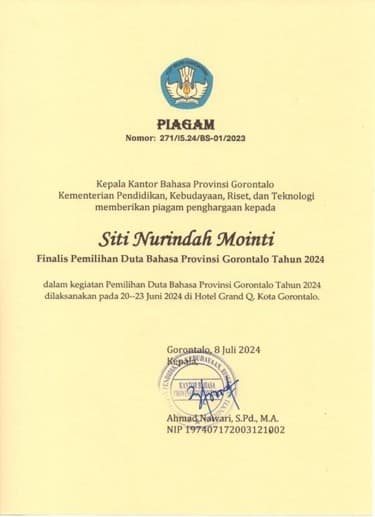 Duta Bahasa 2024