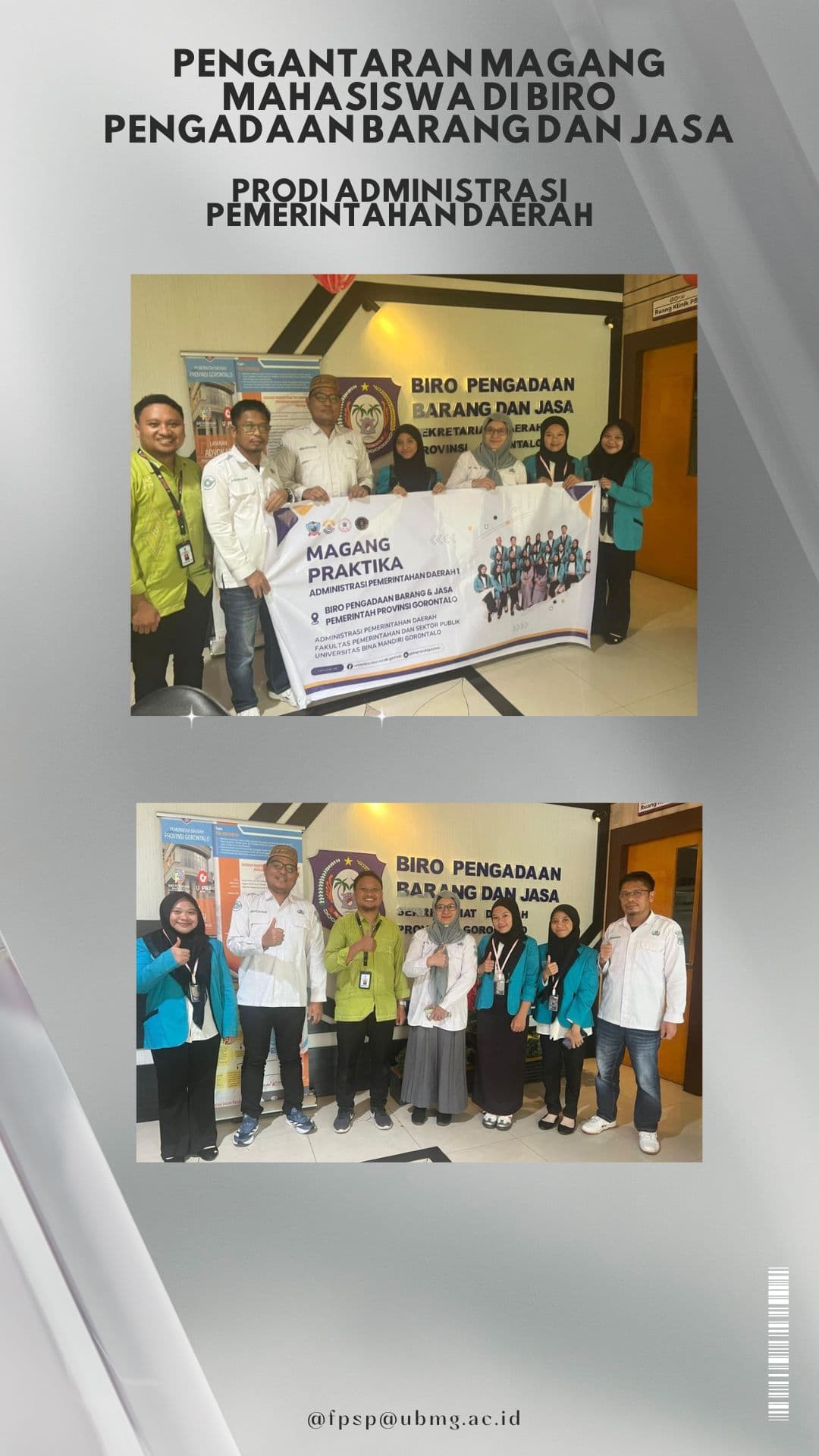 Pengantaran Magang Mahasiswa di Biro Pengadaan Barang dan Jasa